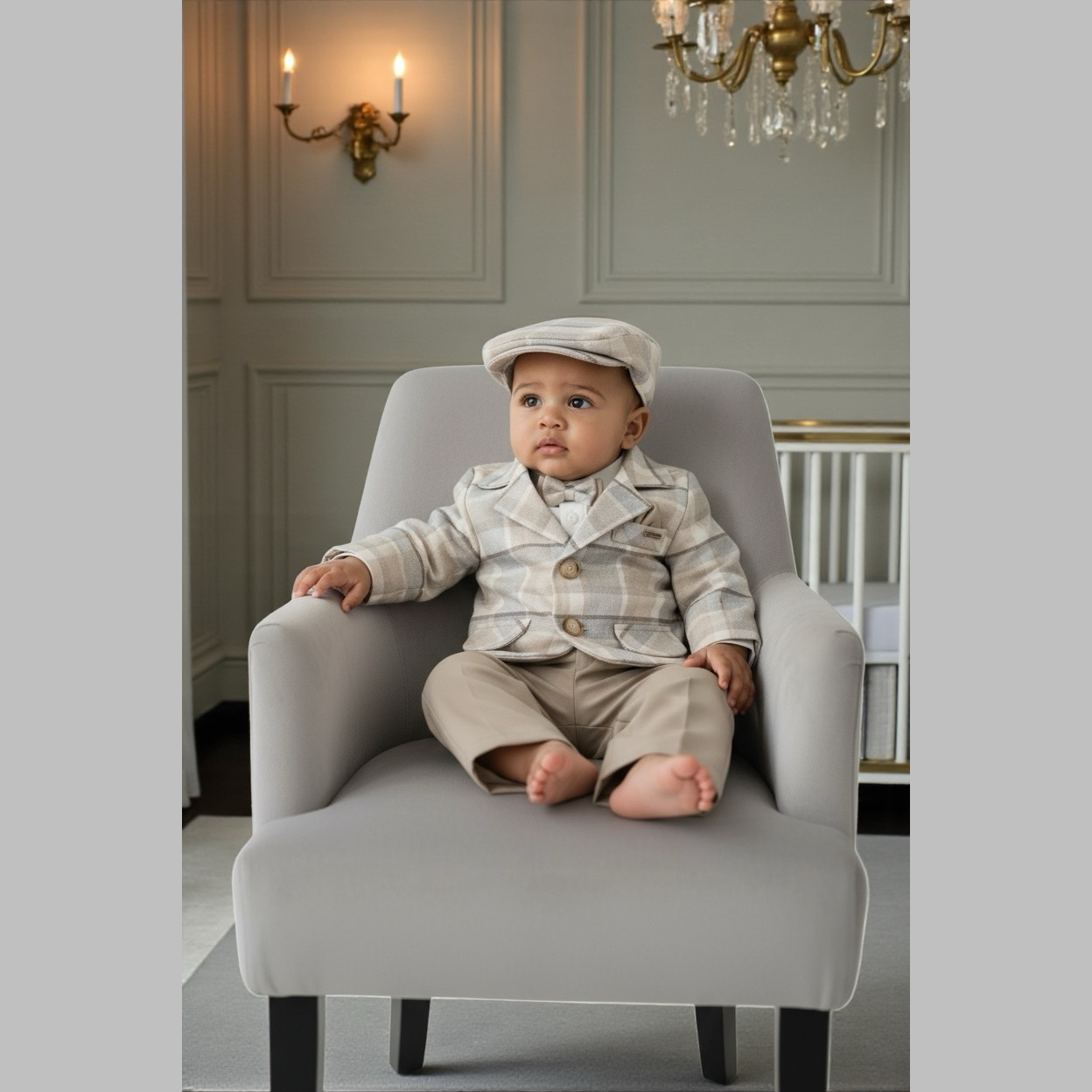 Garnitur mocca z kamizelką d kw