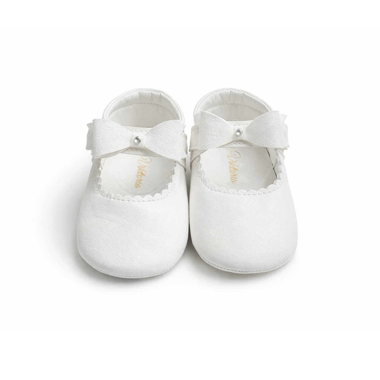 buciki dziewczęce ecru diamentowe viktoria 1